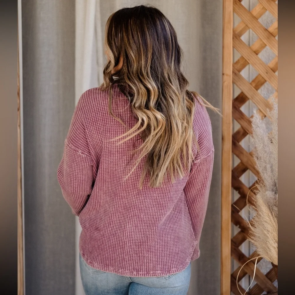 NWT thermal acid wash Shacket button top - Picture 3 of 3